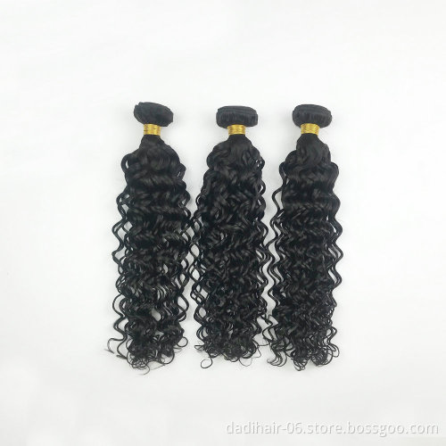 100% human hair water wave one bundle 100g,natural color 8A virgin hair water curl hair extensions